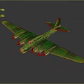 Green Camouflage Space Shuttle Model With Detailed Wing Structure And Design