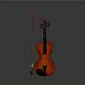 High Quality Red Wooden Violin With Bow For Musical Performance Practice