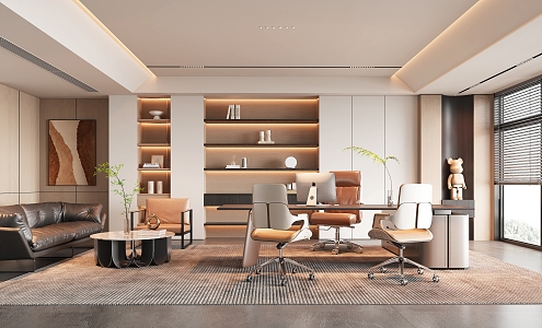 Modern Minotti Office 3d model