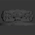 Advanced Weapon Mechanical Structure With Rotating Components And Gray Metallic Finish 3d model