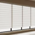 Modern White Venetian Blinds For Window With Light Filtering And Shadow Patterns