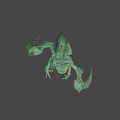 Green Alien Like Fantasy Creature Game Movie Character With Antennae And Claws