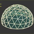 Modern Spherical Transparent Geodesic Equipment With Metal Frame And Glass Structure