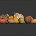 Colorful Fresh Fruits And Vegetables Assortment With Apples Oranges Bell Pepper And Root Vegetables