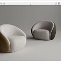 Modern single sofa 3d model