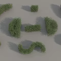 Various Shaped Green Shrubs For Garden Landscaping And Outdoor Decoration