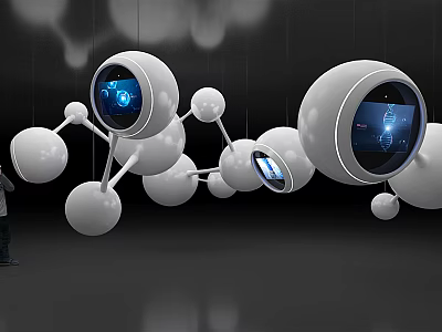 Modern Robot Exhibition Hall 3d model
