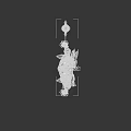 Mythical Fantasy Warrior Character with Crystal Armor and Spear Weapon Design