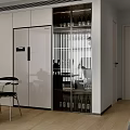 Modern Living Dining Room With White Spherical Chandelier Gray Sofa And Glass Coffee Table