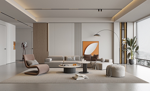 modern living room 3d model