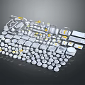 Modern tool switch electronic scale screw keyboard 3d model