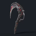 Hook Sickle PBR Material Next Generation Future Weapon Cyberpunk Style Sickle Death Sickle Cast Iron Sickle Devil Sickle Weapon Cold Weapon 3d model