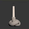 Modern Minimalist Lighting Combination with White Knotted Stone Base for Home Decor