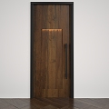 swing door wooden door bedroom door bedroom door wall lamp 3d model