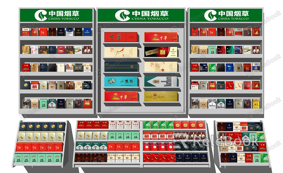 Modern Cigarettes Cigarette Tobacco Monopoly Counter model