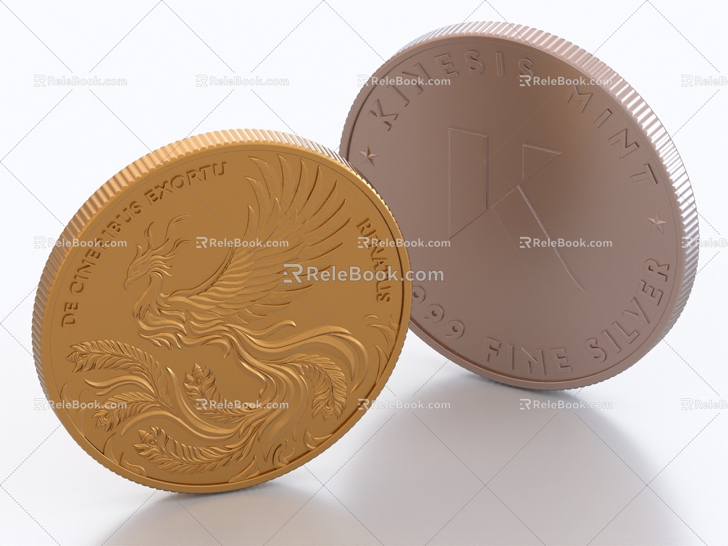 Coins Gold Coins Silver Coins 3d model