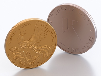 Coins Gold Coins Silver Coins 3d model