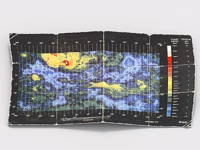 Vintage Home Rainfall Monitoring Chart With Grid And Color Scale 3d model