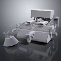 Industrial Specialized Vehicle With White Body Mechanical Structure Rotating Component And Wheels