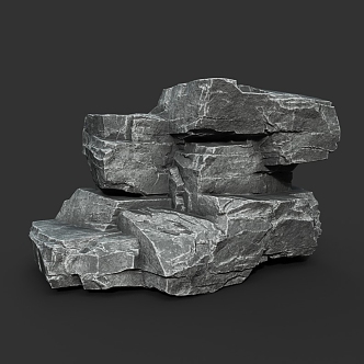 Rock Obsidian Stone Block Natural Landscape 3d model