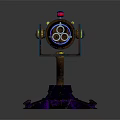 Futuristic Sci Fi Weapon With Blue Glowing Parts And Metallic Base Structure
