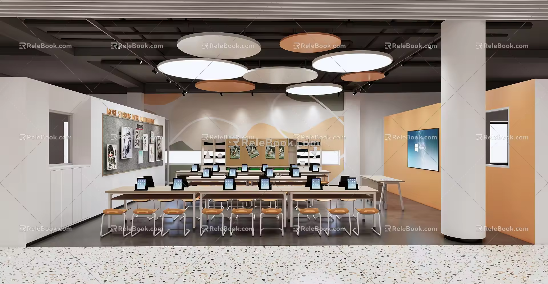 Art Digital Art Classroom 3d model