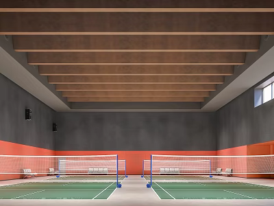 Modern Badminton Hall 3d model