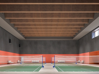 Modern Badminton Hall 3d model