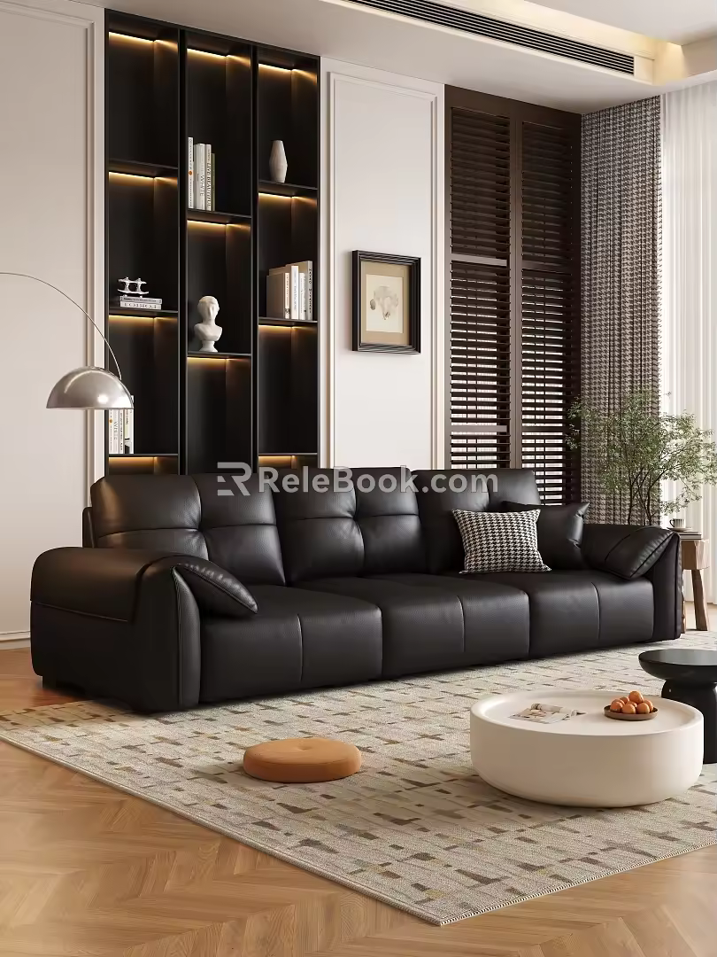 Modern sofa coffee table combination 3d model