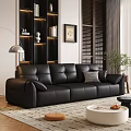 Modern sofa coffee table combination 3d model