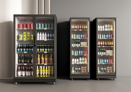 Freezer Wine Cabinet Beverage Cabinet Refrigerator Display Cabinet Refrigerator Beer Cabinet 3d model