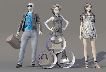 Modern Model Clothing Model 3d model