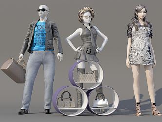 Modern Model Clothing Model 3d model