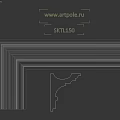 White Decorative Architectural Molding With Layered Curved Design And Smooth Finish