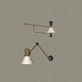 Modern Wall Lamps With Gold Brackets Black Bases And White Shades