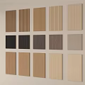 Various Wall Panels With Different Colors And Textures For Interior Sample 3d model