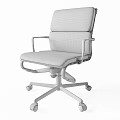 Modern Office Chairs In Brown And White With Armrests And Swivel Wheels