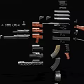 rifles exploded view rifles parts weapons 3d model