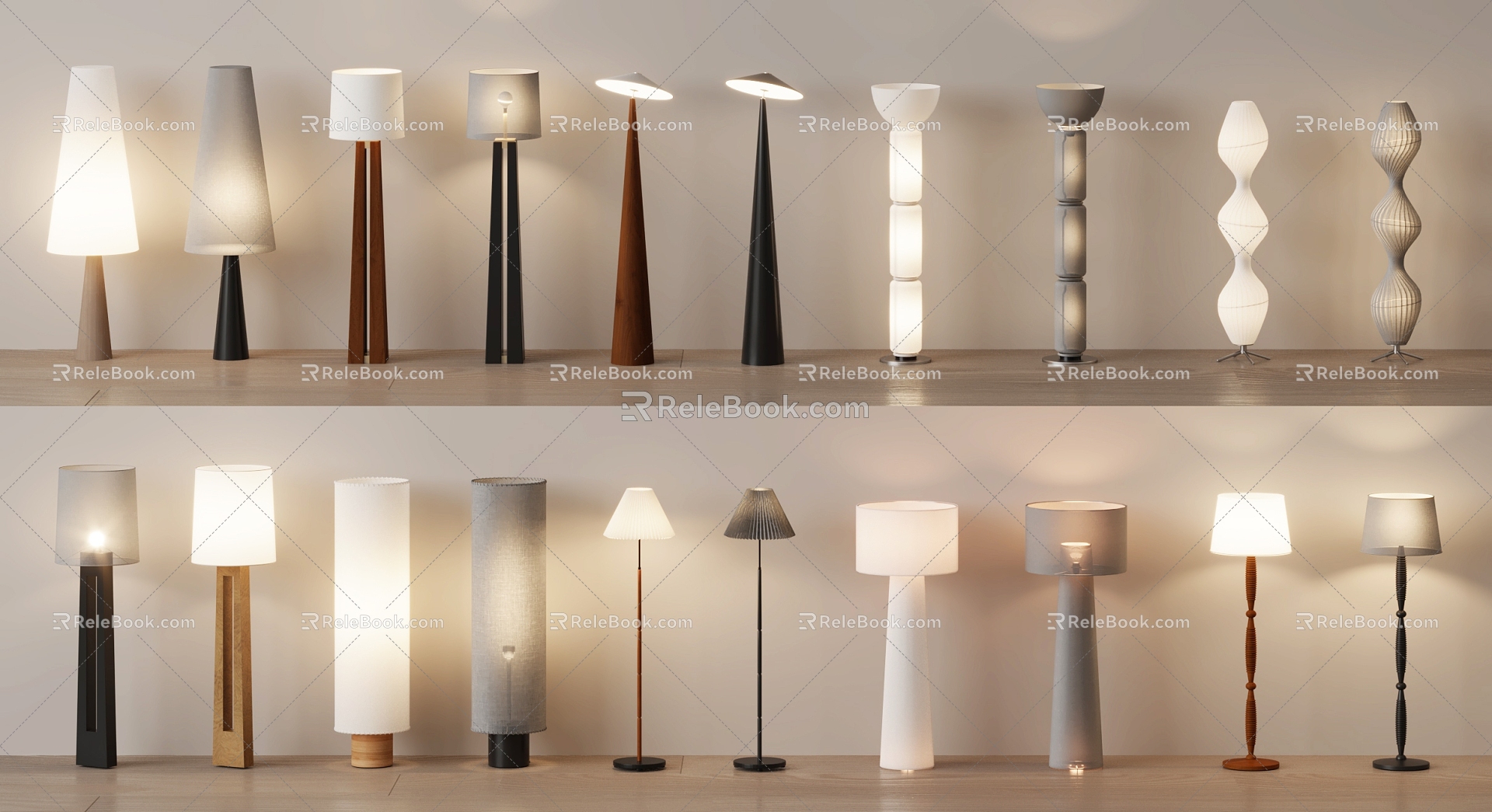 Quiet Wind Floor Lamp 3d model