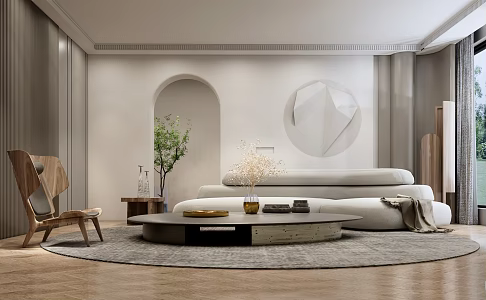 Modern Sofa Coffee Table Combination Sofa Leisure Sofa 3d model