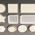Modern Ceiling Lights Design With Various Shapes Including Round Square And Star Styles 3d model