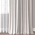 Light Colored Curtains With Sheer Panels For Elegant Window Decoration 3d model