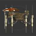 Advanced Lunar Lander With Mechanical Structure And Scientific Instruments For Space Exploration