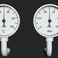 Pressure gauge temperature gauge 3d model