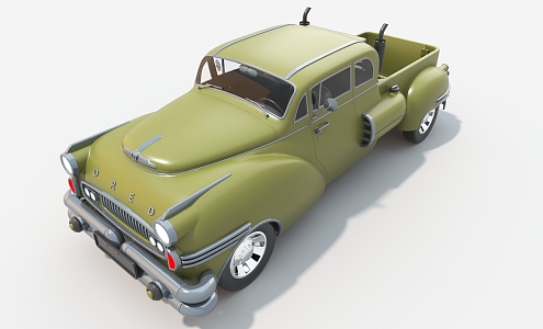 Car Pickup Truck Car Retro Car 3d model