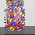 Colorful Gel Beads Filled Ceramic Jar With Golden Lid And ProFreshner Label