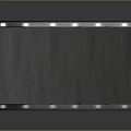 Cartoon Scene With Shiny Metal Box Featuring Illuminated LED Lights And Reflective Surface