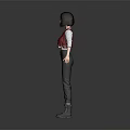 Two Women Holding Hands Wearing Black Tank Top Red Vest Gray Jacket Black Pants Boots