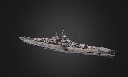 modern warship destroyer weapon ship cruiser ship 3d model