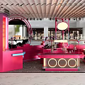 Modern Store Retail Store Cosmetics Store Aromatherapy Store Wall Lamp Storage Rack Display Rack Stool Display Cabinet 3d model